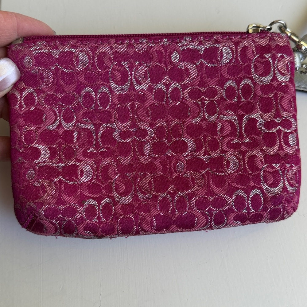 Coach Fuchsia Signature Wristlet - Picture 11 of 11